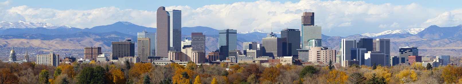 Denver downtown business skyline